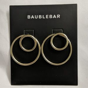 Baublebar double hoop gold earrings